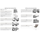 Indoor/Outdoor Puff Scroll Chair Syros Natural Cover Only