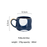 370ml Nordic Ceramic Coffee Tea Mug With Gold Rim