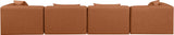 Cube - Modular 4 Piece Sofa - Cognac