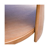 Curved Leg Post Round Storage Shelf Coffee Table *