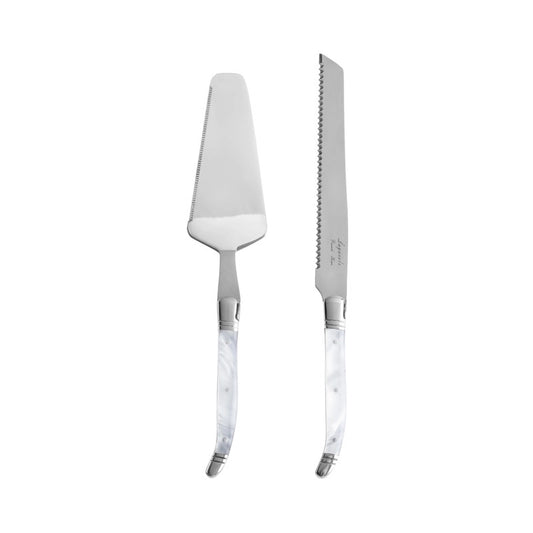 Connoisseur Laguiole Cake & Pie Server Set Pearl White
