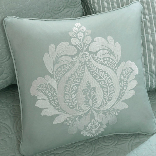 6 Piece Reversible Cottage Daybed Cover Set, Seafoam