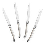 French Home Set of 4 Laguiole Steak Knives, Pewter