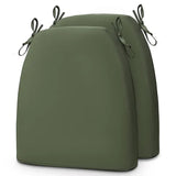 D‑Shaped Olefin Memory Foam Dining Chair Cushions, Set of 2