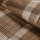 3pc Khaki Cabin Plaid Quilted Down Alternative Comforter Set