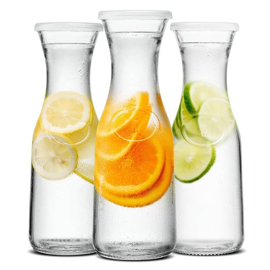 Kook Glass Carafe Pitchers with Lids for Drinks