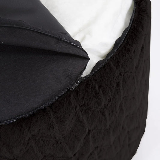 Foot Pouf Angora Ebony
