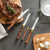 Au Nain Set of 4 Steak Knives with Rosewood Handles