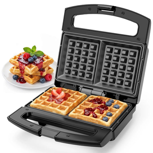 Belgian Waffle Maker 1200W - 2-Slice, Non-Stick, Compact