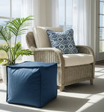 Qivuit Blue Square Pouf