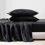 Luxury Satin 6-Piece Sheet Set, Black
