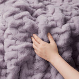 Ruched 50x60" Throw Blanket, Purple