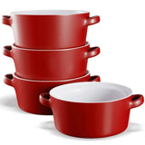 Kook Ceramic Stackable Soup Bowls 23.6 oz Set of 4