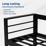 Patio Furniture Aluminum Sofa, Outdoor 3 Seats Couch