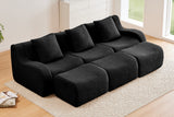 ROMA 115.3" 3-Seater Sofa with 3 Ottomans
