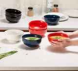 Kook Ceramic Cereal Bowls, 20 oz, Set of 4