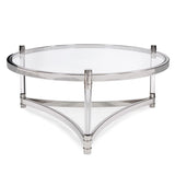 Round Stainless Steel & Acrylic Coffee Table
