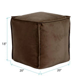 Square Pouf Bella Chocolate