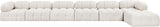 Ames - 7 Piece Boucle Fabric Modular L-Shaped Sectional