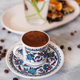Handmade Porcelain Turkish Coffee Cup & Saucer Set