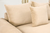 DESEO 137" Sectional Sofa with Ottoman