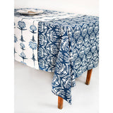 French Home Botanical 59" X 98" Tablecloth - Indigo