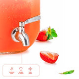 Kook 1 Gallon Glass Drink Dispenser with Spigot