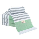 4 Packed Terry Peshtemal and Premium Beach Towel, Mediterranean Cotton Turkish Peshtemals, 35" x 60",  Modern & Traditional Turkish Bath Towels