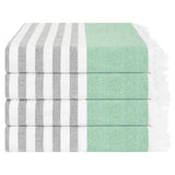4 Packed Terry Peshtemal and Premium Beach Towel, Mediterranean Cotton Turkish Peshtemals, 35" x 60",  Modern & Traditional Turkish Bath Towels