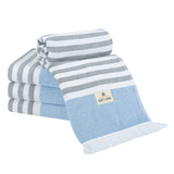 4 Packed Terry Peshtemal and Premium Beach Towel, Mediterranean Cotton Turkish Peshtemals, 35" x 60",  Modern & Traditional Turkish Bath Towels
