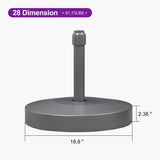 PURPLE LEAF Market Umbrella Table Umbrella Base ZY04BS-ATSN