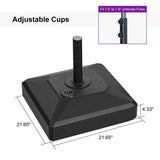 PURPLE LEAF Open Box Market Umbrella Table Umbrella Base ZY03-MLBASE-45