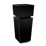 Black Mirrored Pedestal Tall