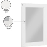 Monad Glass Contemporary Mirror - Elegant Birch Wood Design, Perfect for Any Room or Vanity Setup