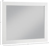 Monad Glass Contemporary Mirror - Elegant Birch Wood Design, Perfect for Any Room or Vanity Setup