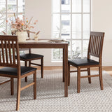 Solid Rubberwood Upholstered Dining Chair