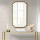 Gold Scalloped Wood Wall Mirror Home Decor