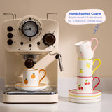 Kook Hand Painted Porcelain Espresso Cup Set, 4-Piece