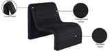 Ivy Velvet Accent Chair - Stylish Curved Design with Channel Tufting for Ultimate Comfort and Relaxation