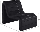 Ivy Velvet Accent Chair - Stylish Curved Design with Channel Tufting for Ultimate Comfort and Relaxation