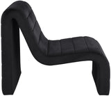 Ivy Velvet Accent Chair - Stylish Curved Design with Channel Tufting for Ultimate Comfort and Relaxation