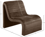 Ivy Velvet Accent Chair - Stylish Curved Design with Channel Tufting for Ultimate Comfort and Relaxation