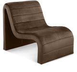 Ivy Velvet Accent Chair - Stylish Curved Design with Channel Tufting for Ultimate Comfort and Relaxation