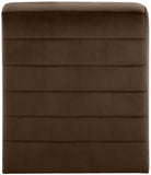 Ivy Velvet Accent Chair - Stylish Curved Design with Channel Tufting for Ultimate Comfort and Relaxation