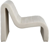 Ivy Velvet Accent Chair - Stylish Curved Design with Channel Tufting for Ultimate Comfort and Relaxation