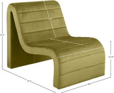 Ivy Velvet Accent Chair - Stylish Curved Design with Channel Tufting for Ultimate Comfort and Relaxation