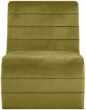 Ivy Velvet Accent Chair - Stylish Curved Design with Channel Tufting for Ultimate Comfort and Relaxation