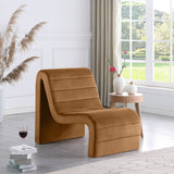 Ivy Velvet Accent Chair - Stylish Curved Design with Channel Tufting for Ultimate Comfort and Relaxation