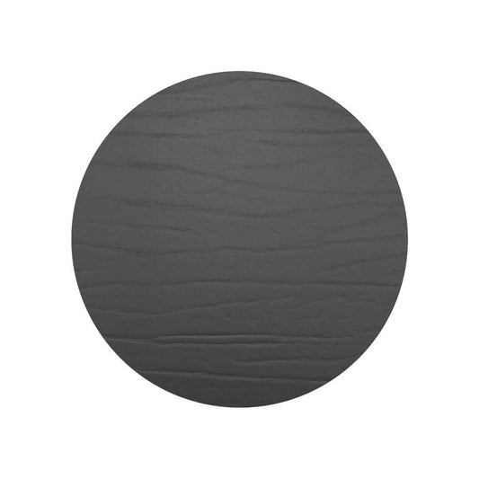 Strata Leather Black Placemat - Round 13"- Set of 4