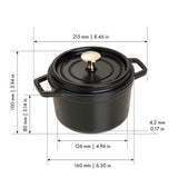 STAUB Cast Iron 1.25-qt Round Cocotte